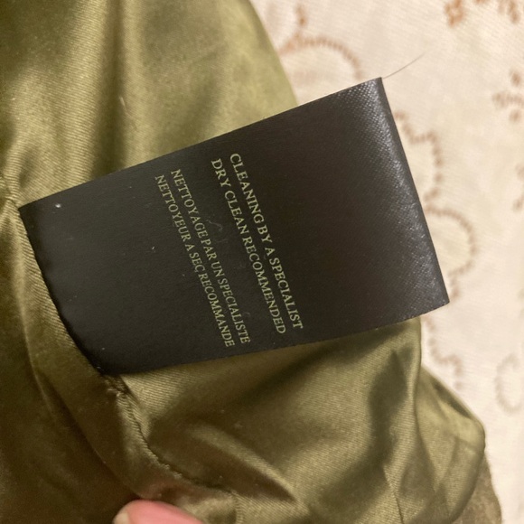 BlankNYC Olive Genuine Suede Leather Cropped Motorcycle Jacket Small - Picture 6 of 12